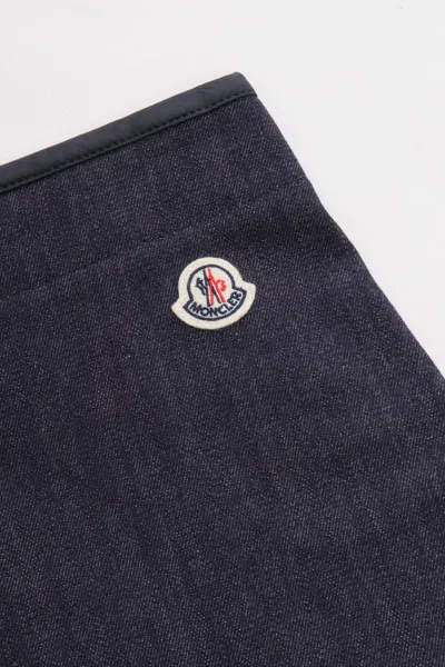 Shop Moncler Blue Skirt With Buttons