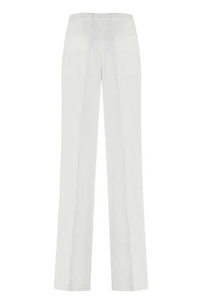 Shop Fabiana Filippi Viscose Trousers In Bianco