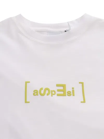 Aspesi White T-shirt With Print In White