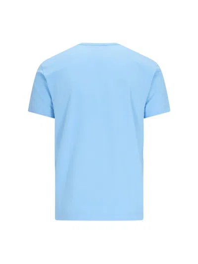 Shop Comme Des Garçons Shirt Logo T-shirt In Blue