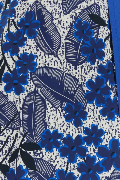 Shop Weekend Max Mara Printed Poplin West Culotte Pant In Blue