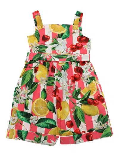 Dolce & Gabbana Colorful Jumpsuit In Yellow