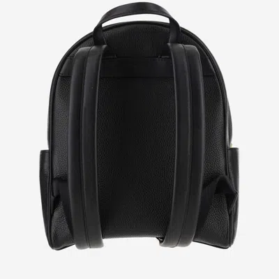 Shop Michael Kors Leather Backpack With Logo In Black