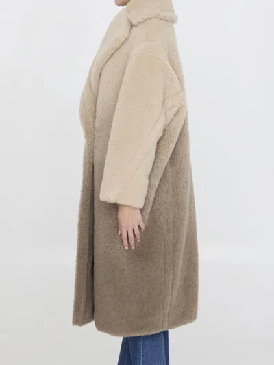 Shop Max Mara Teddy Bear Icon Coat In Sabbia