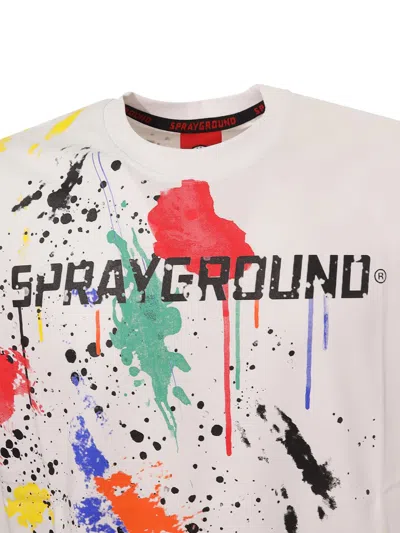 Shop Sprayground T-shirt  In White