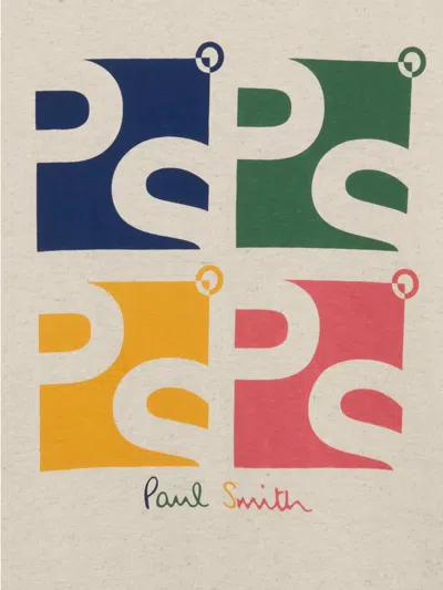 Shop Ps By Paul Smith Mens Reg Fit Ss T Shirt Square Ps In Whites