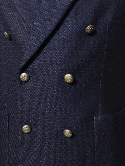 Shop Circolo 1901 Double-breasted Jacket Circolo In Blue