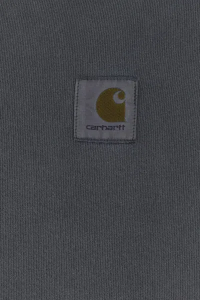 Shop Carhartt Dark Grey Cotton Hooded Nelson Sweat In Gd Chacoal Garment Dyed