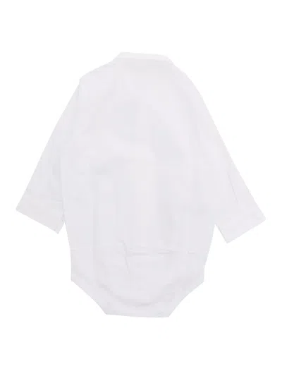 Il Gufo White Chemisier Bodysuit In White