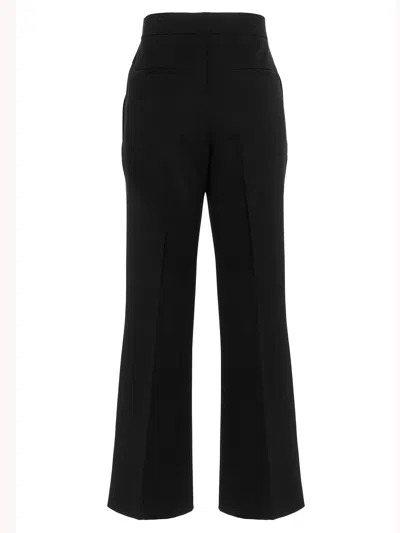 Jil Sander Pressed-crease Flared Cropped Trousers In Black