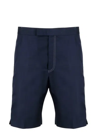 Thom Browne Men's Bermuda With Contrast Stitching Shorts In Blue