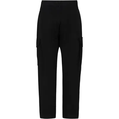 Shop C.p. Company Undersixteen Black Trousers For Boy With C.p. Company Lens. In Nero/black