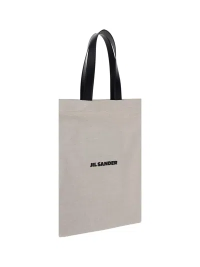 Shop Jil Sander Shoulder Bag In Beige