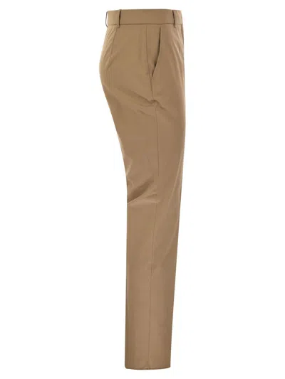Shop Max Mara High Waist Straight Leg Trousers In Brown