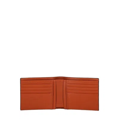 Shop Dsquared2 Logo-plaque Bi-fold Wallet In Nero+arancio