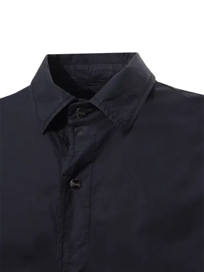Shop Herno Shirt In Essence  In Blue