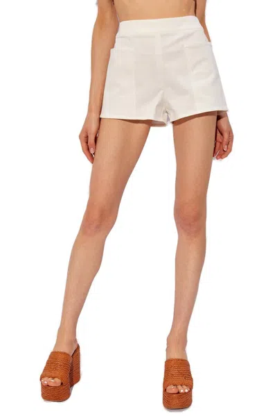 Shop Max Mara Riad High Waist Shorts In Bianco