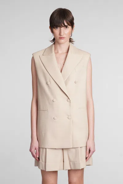 Shop Mvp Wardrobe Nice Vest In Beige Polyamide In Ivory