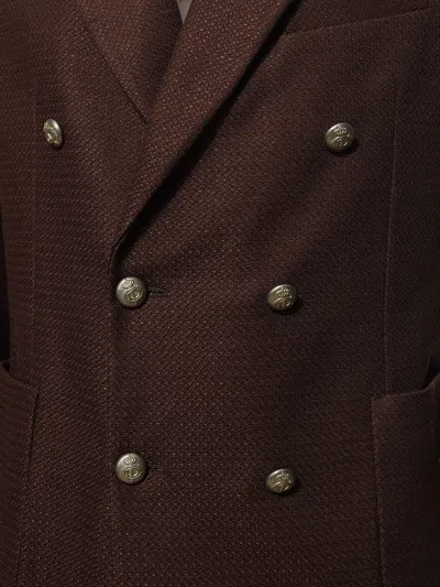 Shop Circolo 1901 Double-breasted Jacket Circolo In Brown