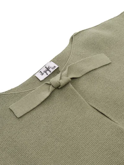 Shop Il Gufo Military Green Tricot Sweater