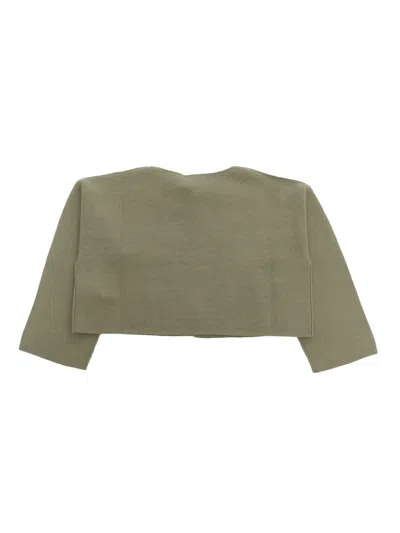 Shop Il Gufo Military Green Tricot Sweater