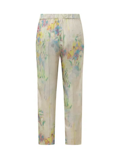 Shop Jucca Fluid Trousers In Naturale
