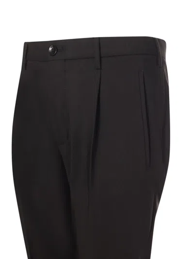Shop Incotex Trousers With Pleats In Black