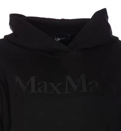 Shop 's Max Mara Logo Printed Long-sleeved Hoodie In Black