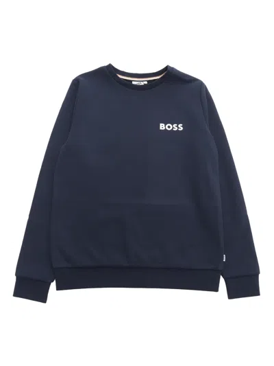 Shop Hugo Boss Blue Sweatshirt With Logo