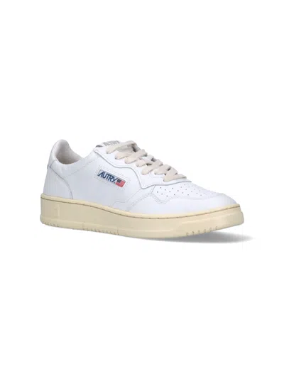 Shop Autry Medalist Low Sneakers In Wht Wht