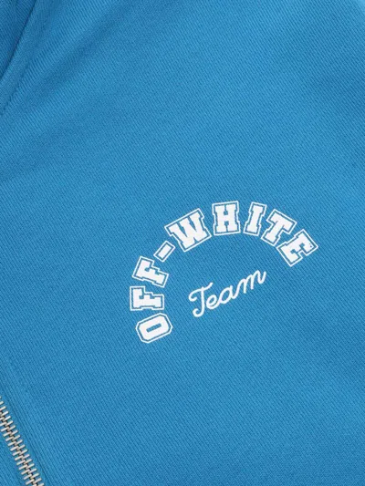 Shop Off-white Light Blue Hooded Sweatshirt