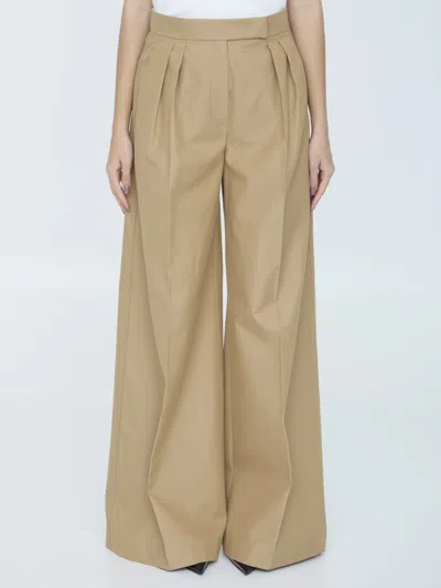 Shop Max Mara Corte Pants In Leather Brown
