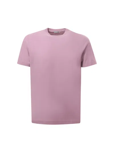 Shop Zanone T-shirt  In Pink