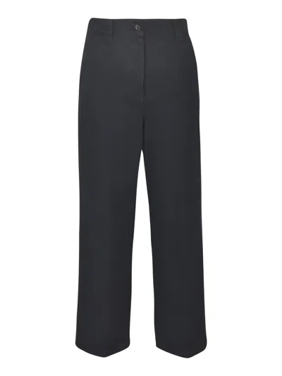 Shop Aspesi Button Fitted Trousers In Navy