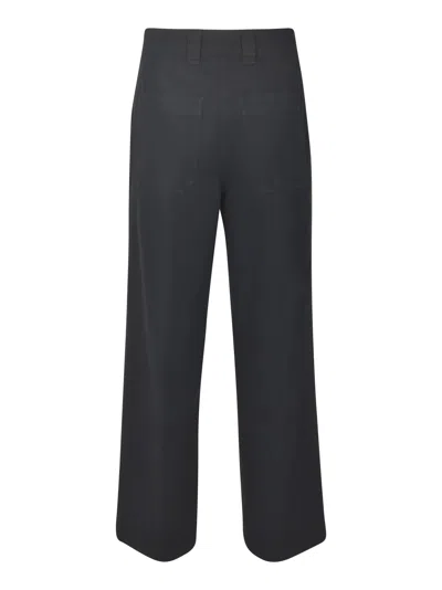 Shop Aspesi Button Fitted Trousers In Navy