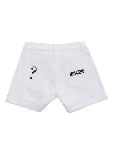 Shop Moschino White Shorts