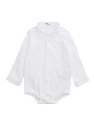 Il Gufo White Chemisier Bodysuit In White