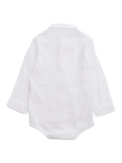 Il Gufo White Chemisier Bodysuit In White