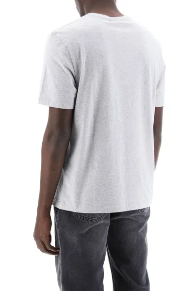 Shop Maison Kitsuné Chillax Fox T-shirt In Light Grey Melange