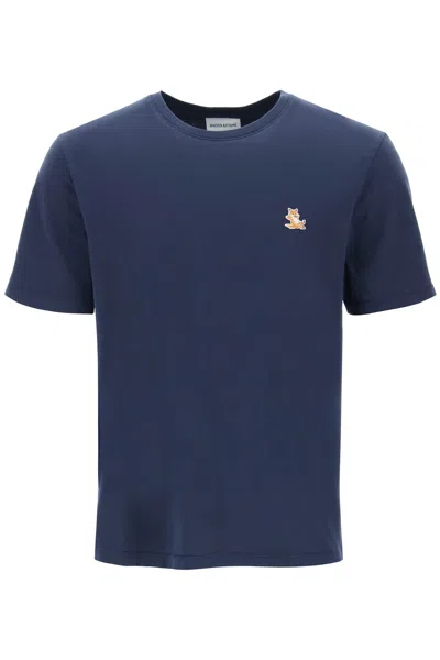 Shop Maison Kitsuné Chillax Fox T-shirt In Ink Blue