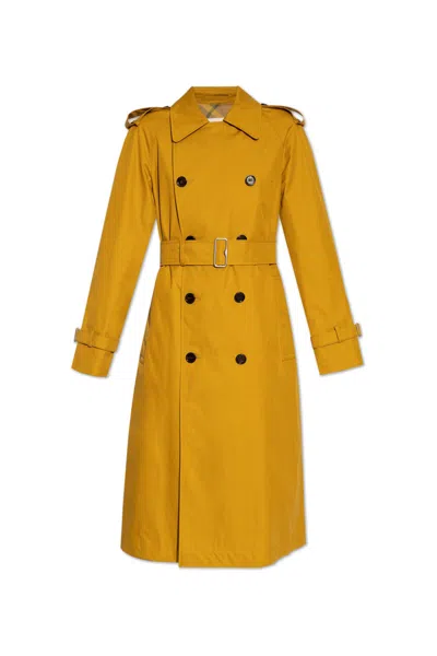Shop Burberry Belted Trench Coat In Manilla