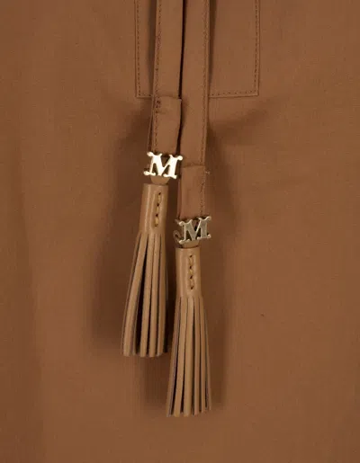 Shop Max Mara Light Brown Carpi Shirt In Leather Brown