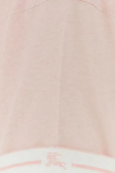 Shop Burberry Pink Cotton Oversize T-shirt In Cameo