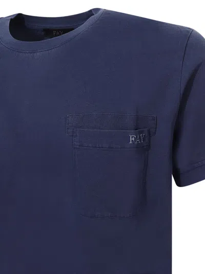 Shop Fay T-shirt  In Blue