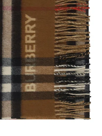 Shop Burberry Scarf In Arc Beige/birch Brn