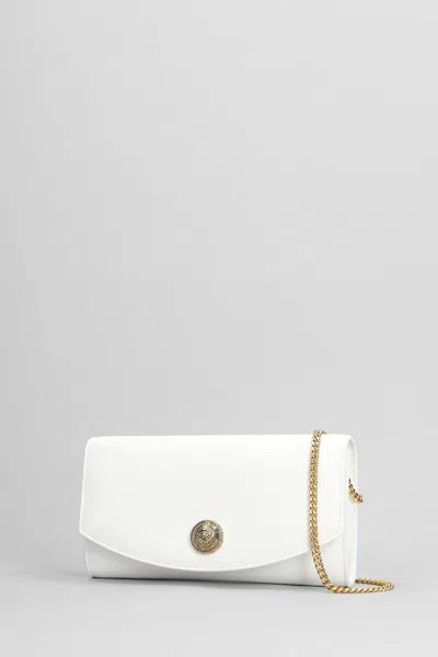 Shop Balmain Clutch In White Leather