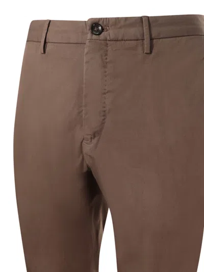 Shop Incotex Trousers In Dark Brown