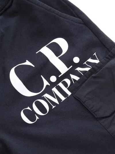 Shop C.p. Company Undersixteen Black Sweatshirt Pants In Blue