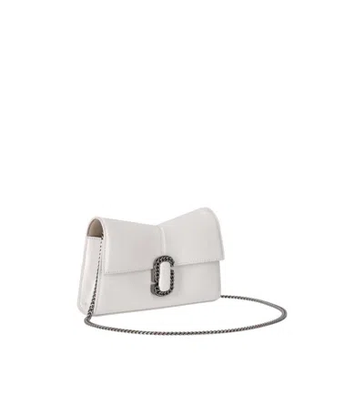 Shop Marc Jacobs The St. Marc Chain Wallet In Bianco