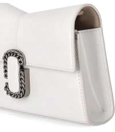 Shop Marc Jacobs The St. Marc Chain Wallet In Bianco